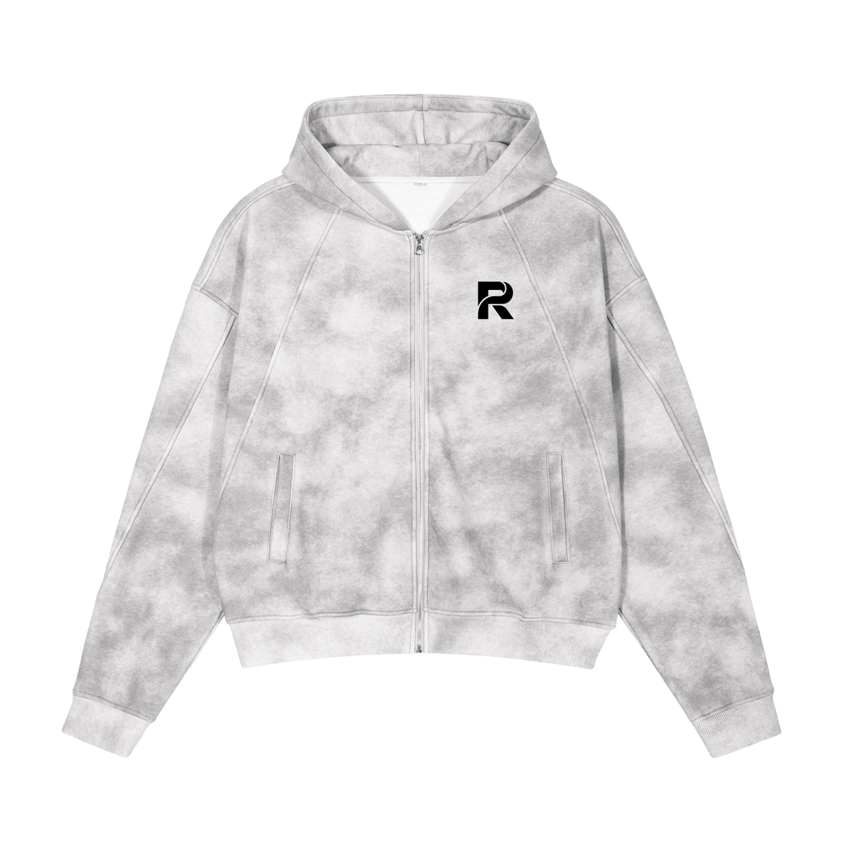 Raxis Dirty Washed Zip-Up Fleece Hoodie