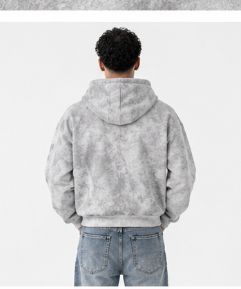 Raxis Dirty Washed Zip-Up Fleece Hoodie