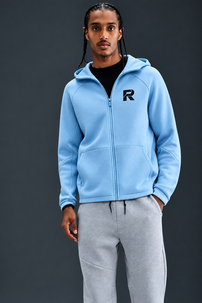 Unisex Paneled Full Zip Hoodie