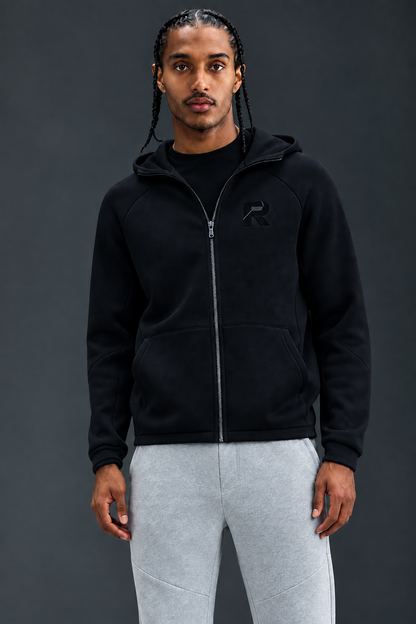 Unisex Paneled Full Zip Hoodie